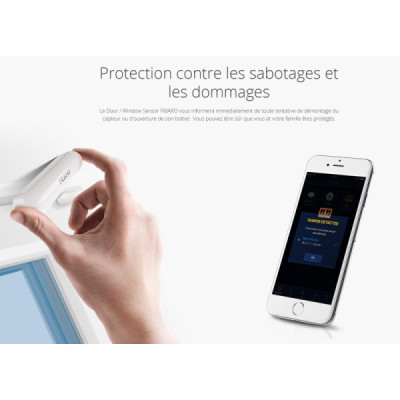Fibaro D/W Sensor 2 – Détecteur d’Ouverture & Température Z-Wave+ (Marron Foncé)