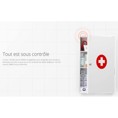 Fibaro D/W Sensor 2 – Détecteur d’Ouverture & Température Z-Wave+ (Marron Foncé)