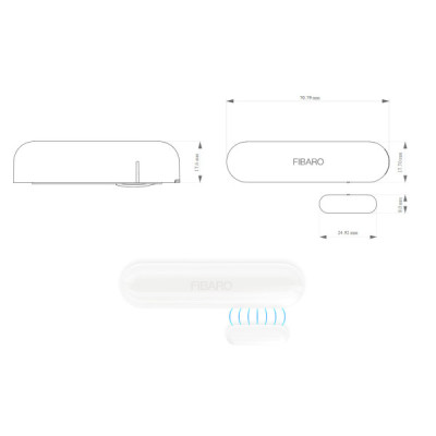 Fibaro D/W Sensor 2 – Détecteur d’Ouverture & Température Z-Wave+ (Marron Foncé)