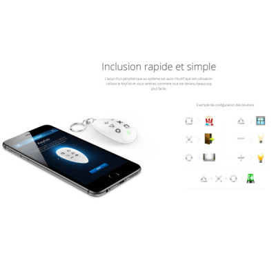 FIBARO KeyFob FGKF-601 – Télécommande Porte-clés Z-Wave+ pour Maison Connectée