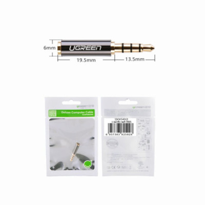 UGREEN Rallonge Jack Audio 3.5 mm TRRS 4 Pôles Nylon Tressé Jack Mâle vers Femelle Câble Extension Audio Stéréo