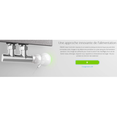 FIBARO Heat Controller Head – Thermostat Z-Wave Plus pour Chauffage (FGT-001)