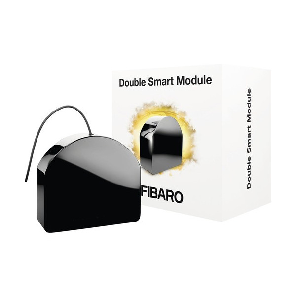 FIBARO Micromodule Commutateur Double Z-Wave+ (FGS-223) – Module Commutateur Double pour Domotique