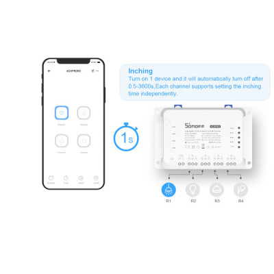 4CH Pro R3 Commutateur Intelligent sans fil WiFi  [Option: Tasmota]