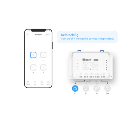 Sonoff 4CHR3 Interrupteur Connecté WiFi 4 Canaux [Option: Tasmota]