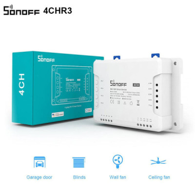 Sonoff 4CHR3 Interrupteur Connecté WiFi 4 Canaux [Option: Tasmota]