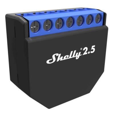 Shelly Dual Schalter – Relais Wi-Fi Double Certifié avec Mesure de Consommation