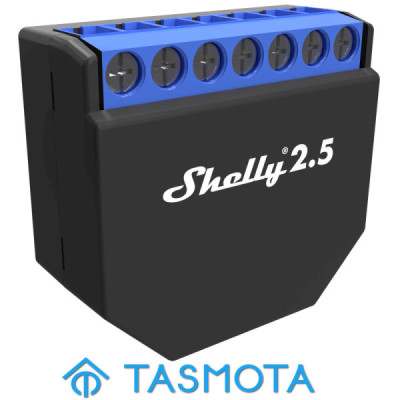 Shelly Dual Schalter – Relais Wi-Fi Double Certifié avec Mesure de Consommation