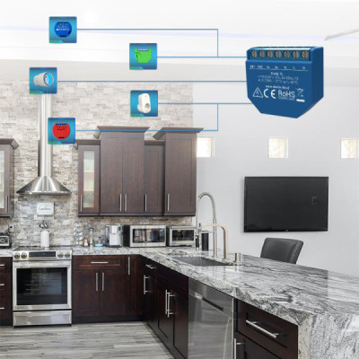 Shelly 1L – Relais Wi‑Fi Intelligent Sans Neutre pour Éclairage Connecté