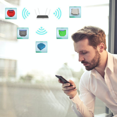 Shelly 1L – Relais Wi‑Fi Intelligent Sans Neutre pour Éclairage Connecté