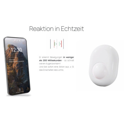 Shelly Motion – Détecteur de mouvement Wi‑Fi avec batterie 6500mAh pour une maison connectée
