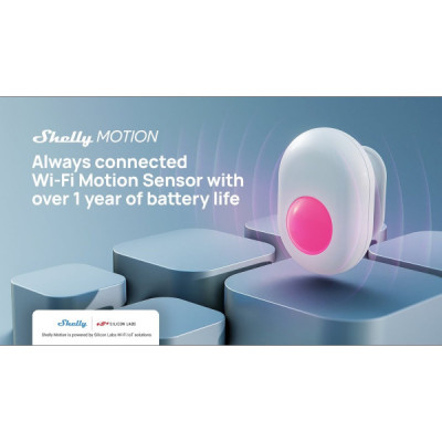 Shelly Motion – Détecteur de mouvement Wi‑Fi avec batterie 6500mAh pour une maison connectée