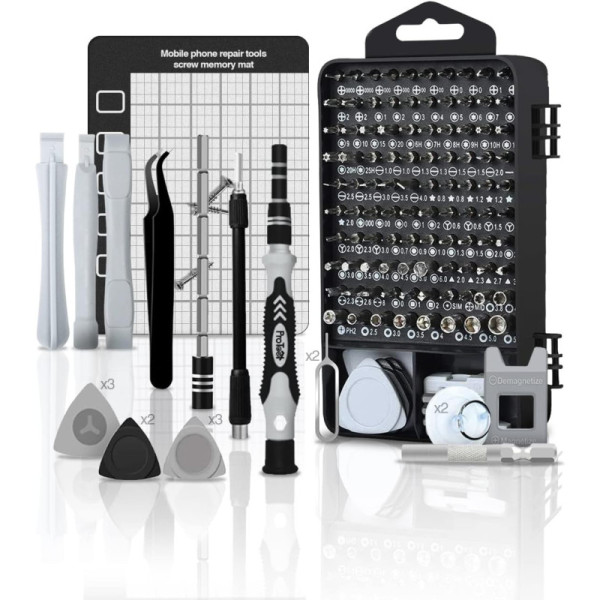 Ensemble Tournevis de Précision 122 en 1 – Kit Complet pour Réparations DIY de Téléphones, Smartphones & Ordinateurs