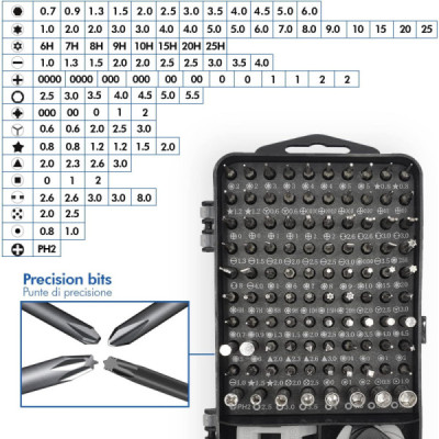 Ensemble Tournevis de Précision 122 en 1 – Kit Complet pour Réparation Électronique