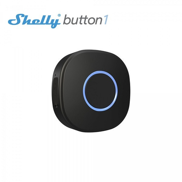 Shelly Button1 – Bouton d'Action Sans Fil avec Batterie Rechargeable pour Automatisations Domotiques