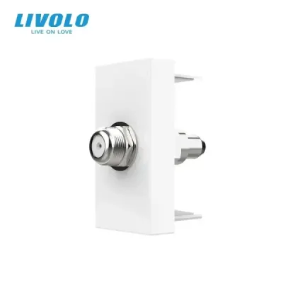 Prise Satellite 1/2 Livolo | Connexion Fiable & Design Moderne Blanc