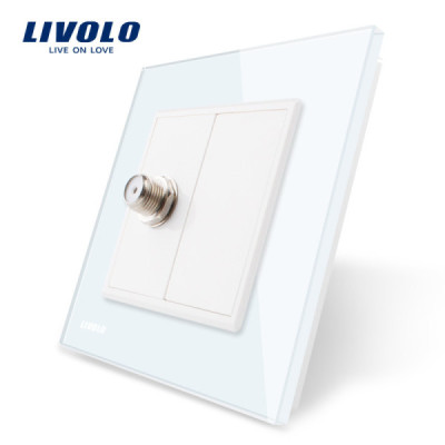 Prise Satellite 1/2 Livolo | Connexion Fiable & Design Moderne Blanc