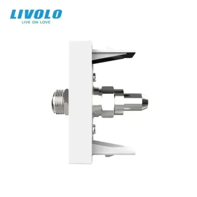 Prise Satellite 1/2 Livolo | Connexion Fiable & Design Moderne Blanc