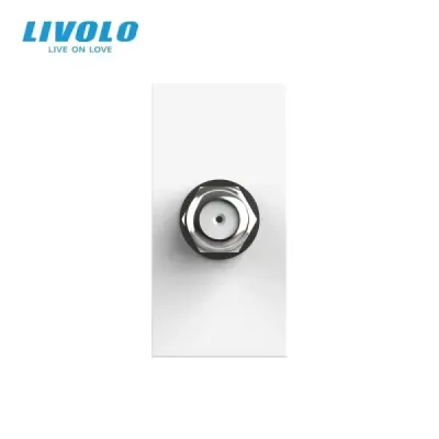 Prise Satellite 1/2 Livolo | Connexion Fiable & Design Moderne Blanc