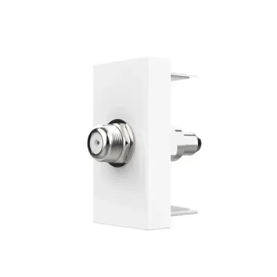 Prise Satellite 1/2 Livolo | Connexion Fiable & Design Moderne Blanc