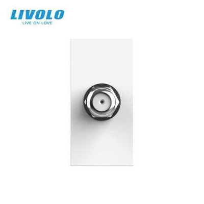 Prise Satellite 1/2 Livolo | Connexion Fiable & Design Moderne Blanc