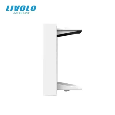 Plaque Aveugle 1/2 Livolo | Finition Blanche & Design Moderne