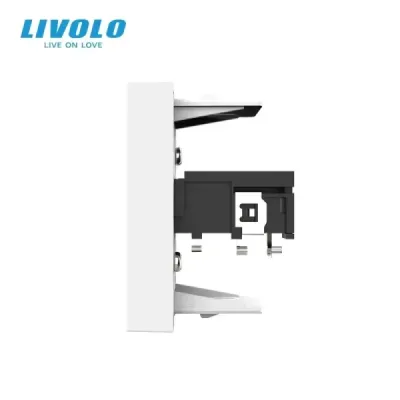 Prise Microphone Femelle Livolo | Design Moderne & Finition Verre | Installation Facile