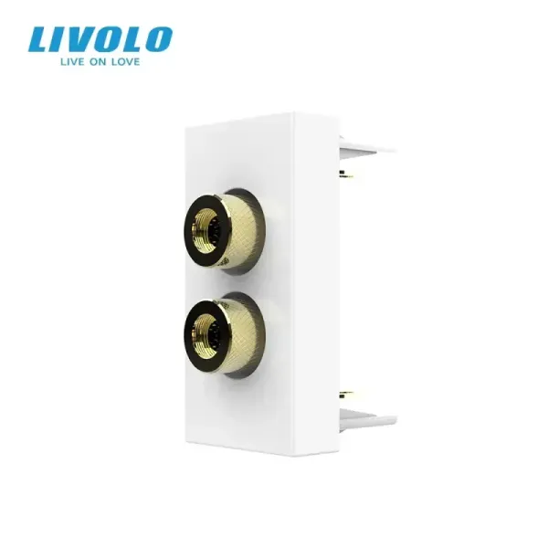Module Haut-parleur 1/2 Livolo | Connexion Audio Discrète & Design Moderne Blanc