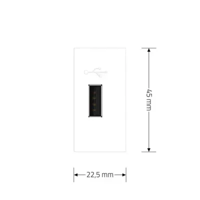 Module USB Livolo | Recharge Rapide & Design Élégant Blanc