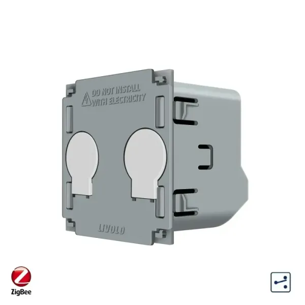 Livolo | Module Interrupteur Double/Croisé ZigBee VL‑C702SZ – Commande Tactile pour Domotique Moderne