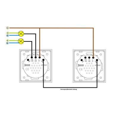 Module Interrupteur Double/Croisé ZigBee VL‑C702SZ Livolo | Commande Tactile & Domotique Moderne