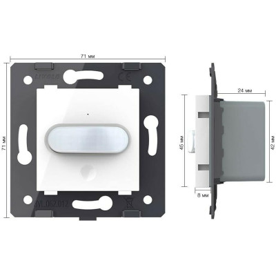 Livolo VL-C7-01RG-11 – Détecteur de Mouvement PIR | Interrupteur Tactile & Sécurité