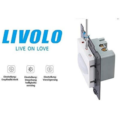 Livolo VL-C7-01RG-11 – Détecteur de Mouvement PIR | Interrupteur Tactile & Sécurité