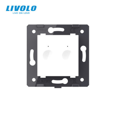 Interrupteur Tactile Double ZigBee Livolo 722600211SR – Cadre en Verre Blanc, Sans Fil