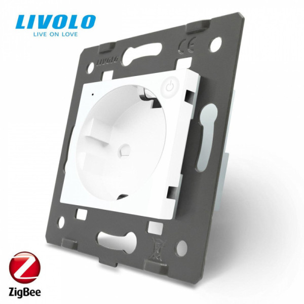 Module de Prise Murale Intelligent ZigBee Livolo Blanc (VL-FCTC16AZ-2WP)