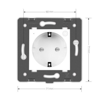 Module de Prise Murale Intelligent ZigBee Livolo Blanc – VL-FCTC16AZ-2WP