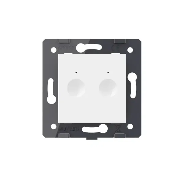 Interrupteur Tactile 2 Gang 2 Voies Livolo Sense Blanc (722000411)