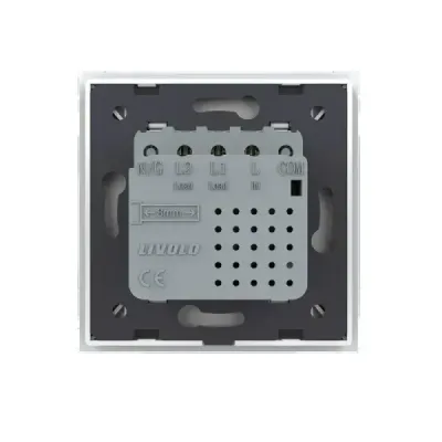 Interrupteur Tactile 2 Gang Livolo Sense Blanc (722000211) – Contrôle d’Éclairage Intuitif