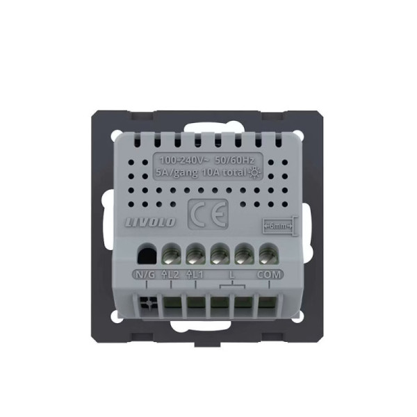 LIVOLO - Interrupteur tactile avec commande à distance Va et vient 1 bouton / 2 voies VL-701SR