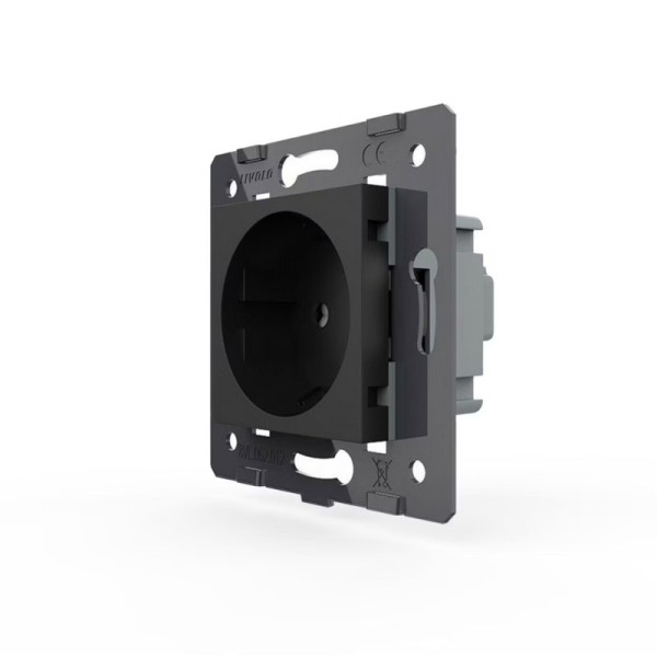 LIVOLO - Module prise encastrée 1 button VL-C7C1EU-12, noir