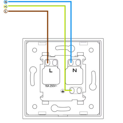 LIVOLO VL-C7C1EU-12 - Module prise encastrée 1 button en noir | Design moderne
