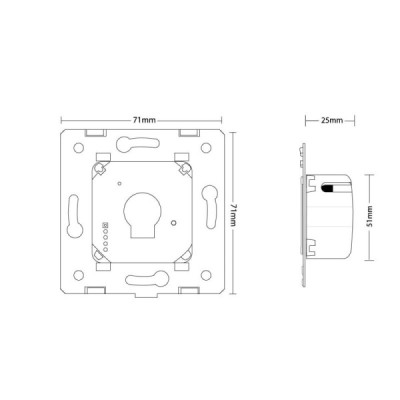 LIVOLO VL-C701DR - Module Variateur Tactile Sans Fil 1-canal | Éclairage Moderne et Domotique