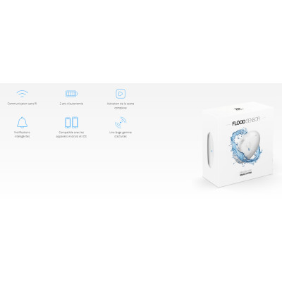 Fibaro Flood Sensor - Détecteur d’Inondation et de Température Intelligent | Sécurité Domotique