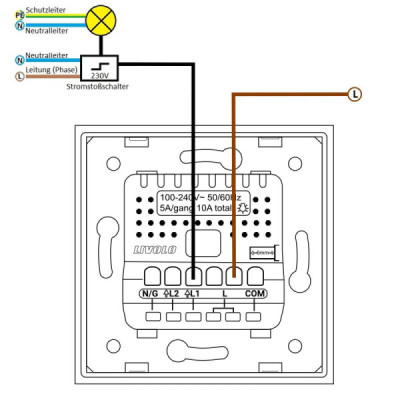 LIVOLO VL-C701B/H - Module Tactile 1-canal Sans Plaque | Design Moderne & Domotique