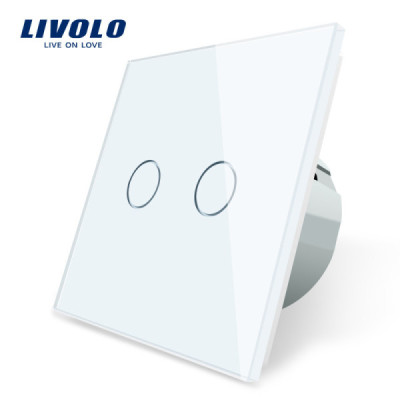 Offrez une finition élégante à votre interrupteur tactile double avec la plaque en verre trempé Livolo (Réf. C7-C2-11). Halo lum